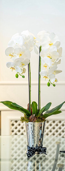 Artificial White Double Orchid