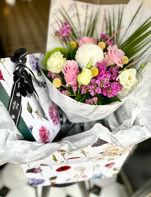 Pink Bouquet and Chocolate