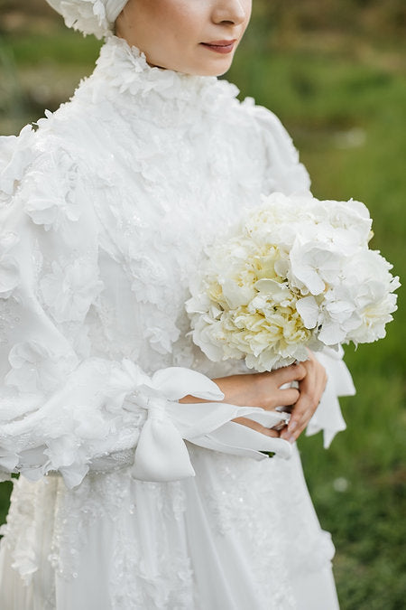 Bordeaux Bride Bouquet and Groom Boutonniere